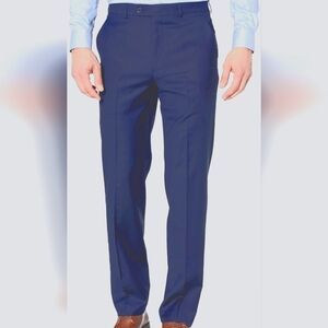 Lanvin Slate Blue Gray Formal Men's Flat Front Dress Pants - 32R Great Condition